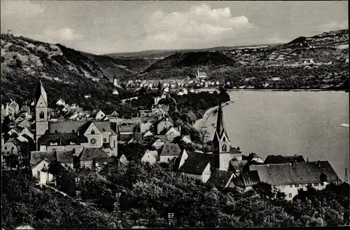 Ak Kamp Bornhofen am Rhein, Fliegeraufnahme vom Ort