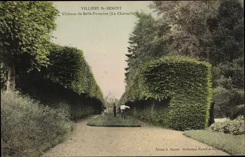 Ak Villiers Saint Benoit Yonne, Chateau de Belle Fontaine, La Charmille