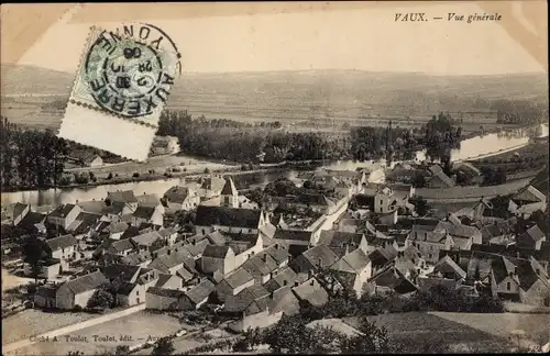 Ak Vaux Yonne, Vue generale