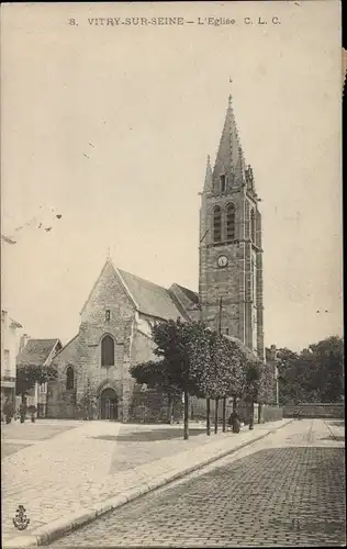 Ak Vitry sur Seine Val de Marne, L'Eglise