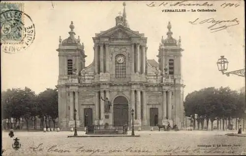 Ak Versailles Yvelines, La Cathedrale