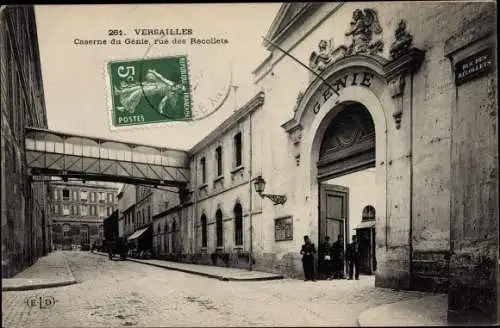 Ak Versailles Yvelines, Caserne du Genie, rue des Recollets