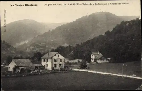 Ak Ballon d'Alsace Vosges, Vallee de la Savoureuse, Chalet des Roches