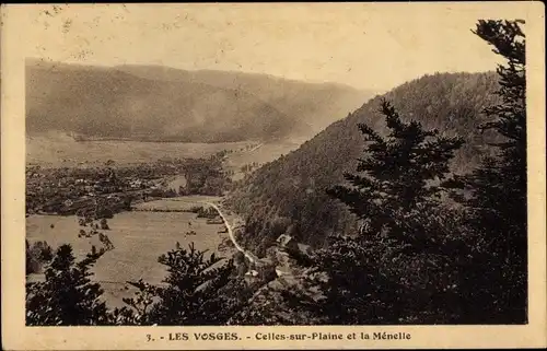 Ak Celles sur Plaine Vosges, Vue generale, La Menelle