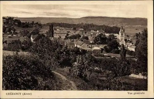 Ak Crézancy Aisne, Vue generale