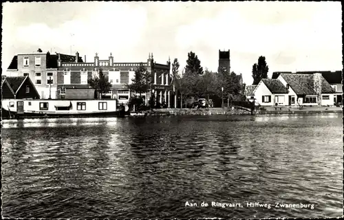 Ak Halfweg Zwanenburg Nordholland, Aan de Ringvaart