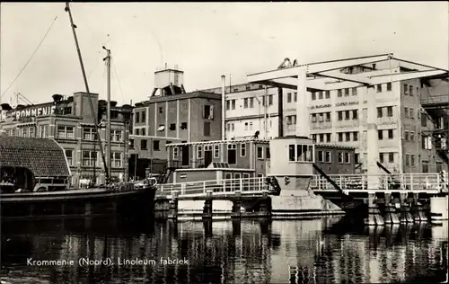 Ak Krommenie Zaanstad Nordholland Niederlande, Linoleum fabriek