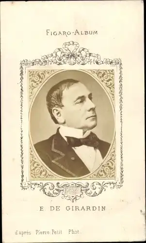 CdV E. de Girardin, Portrait, Figaro-Album