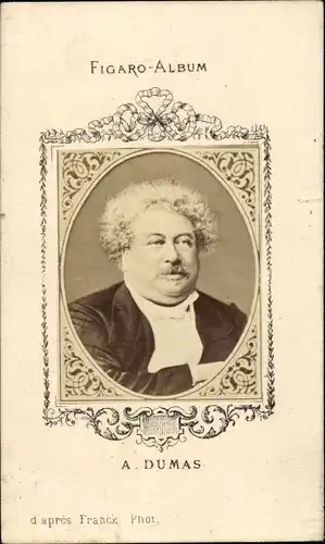 CdV Alexandre Dumas, Portrait, Figaro-Album, Schriftsteller