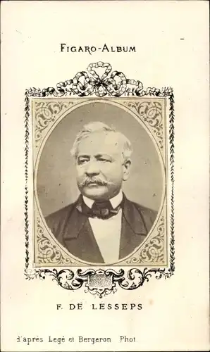 CdV F. de Lesseps, Portrait, Figaro-Album