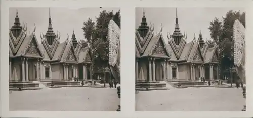 Stereo Foto Pavillon du Cambodge, Exposition Coloniale Paris 1931