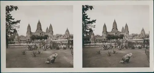 Stereo Foto Temple d'Angkor-Vat, Exposition Coloniale Paris 1931