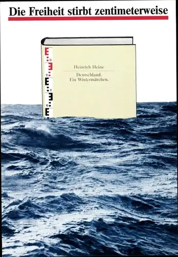 Künstler Ak Staeck, Klaus, Die Freiheit stirbt zentimeterweise, Satire