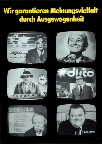 Künstler Ak Staeck, Klaus, Ausgewogenheit, Franz Josef Strauß, Ludwig Erhardt, Satire