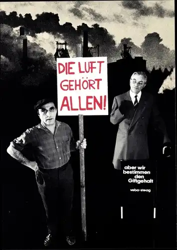 Künstler Ak Staeck, Klaus, Die Luft gehört allen, Satire