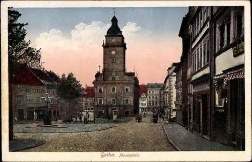 Ak Gotha in Thüringen, Marktplatz