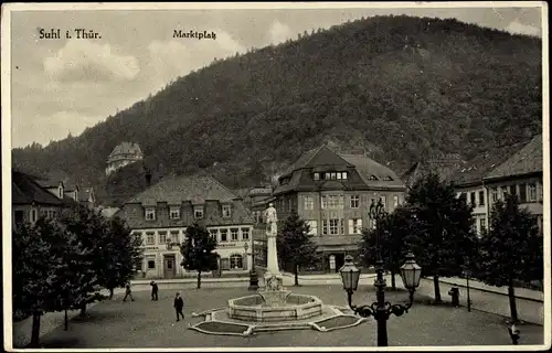 Ak Suhl in Thüringen, Marktplatz