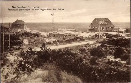 Ak Nordseebad Sankt Peter Ording, Ärztliches Erholungshaus, Jugendheim Dr. Felten