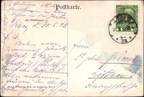 Künstler Ak Wien, Rathauskeller, Huldigungsbild 1898