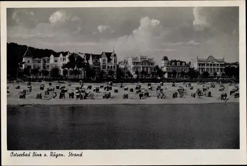 Ak Seebad Binz auf Rügen, Strandblick
