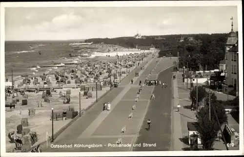 Ak Ostseebad Kühlungsborn, Promenade und Strand