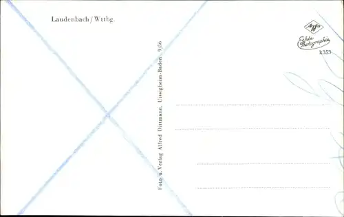 Ak Laudenbach an der Bergstraße, Denkmal