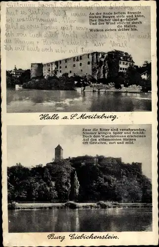 Ak Halle an der Saale, Moritzburg, Burg Giebichenstein