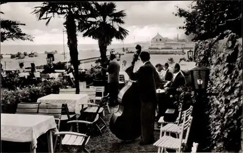 Ak Ostseebad Grömitz in Holstein, Strandhalle, Palmenterrasse