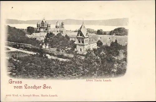 Ak Glees in der Eifel, Kloster Maria Laach, Laacher See