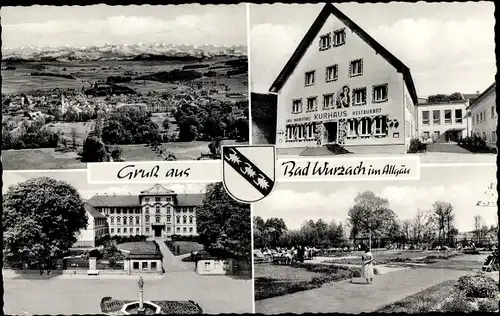 Ak Bad Wurzach in Oberschwaben, Panorama, Kurhaus, Markt, Anlagen, Schloss