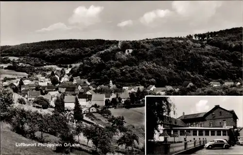 Ak Philippstein Braunfels im Lahn Dill Kreis, Gasthaus Jungmann, Ort, Wald