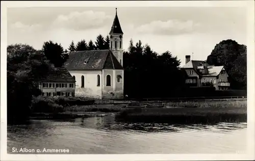 Ak Dießen am Ammersee Oberbayern, St. Albankirche