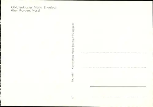 Ak Karden an der Mosel, Oblatenkloster Maria Engelport
