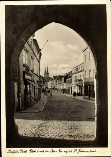 Ak Saalfeld an der Saale, Obertor, St. Johanneskirche