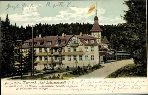 Ak Kirnach Sankt Georgen im Schwarzwald, Burg Hotel