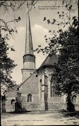 Ak Saint Fargeau Yonne, Abside de l'Eglise