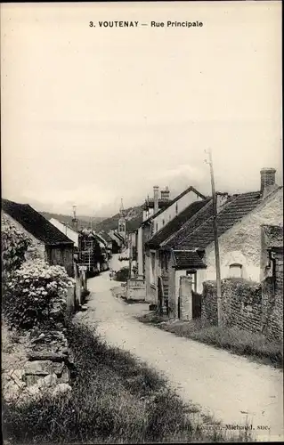 Ak Voutenay Yonne, Rue Principale