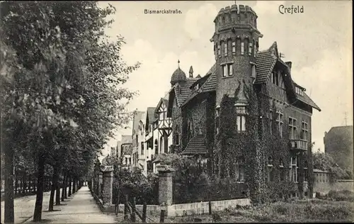 Ak Krefeld am Niederrhein, Bismarckstraße