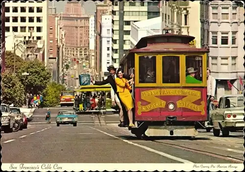 Ak San Francisco Kalifornien USA, Cable Cars