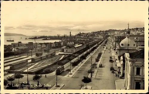 Ak Lisboa Lissabon Portugal, Avenida 24 de Julho