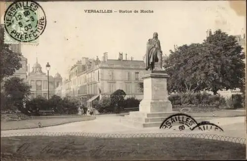Ak Versailles Yvelines, Statue de Hoche