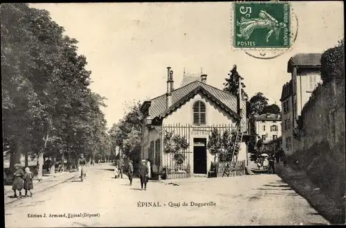 Ak Épinal Lothringen Vosges, Quai de Dogneville