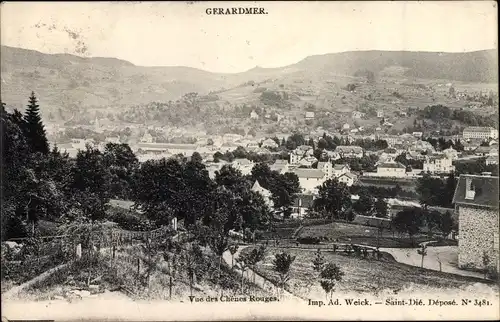 Ak Gérardmer Lothringen Vosges, Vue des Chenes Rouges