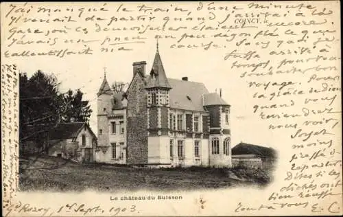 Ak Coincy Aisne, Le Chateau du Buisson