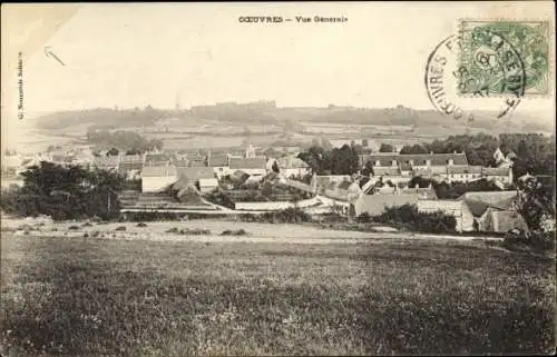 Ak Cœuvres Aisne, Vue generale