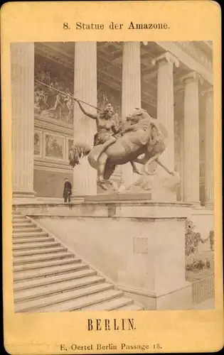 Foto Oertel, Eduard, Berlin Mitte, um 1875, Statue der Amazone