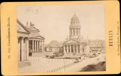 Foto Oertel, Eduard, Berlin Tiergarten, um 1875, Gendarmenmarkt