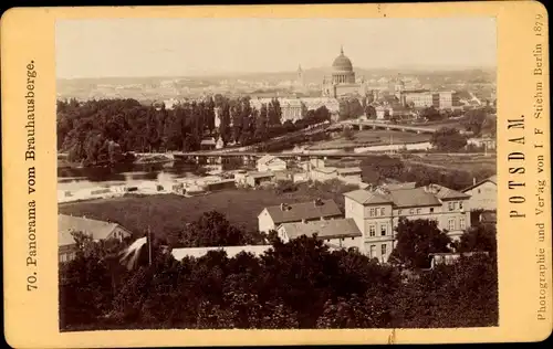 Foto Stiehm, J. F., Potsdam in Brandenburg, um 1875, Panorama vom Brauhausberg