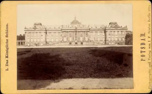 Foto Stiehm, J. F., Potsdam in Brandenburg, 1879, Königl. Schloss