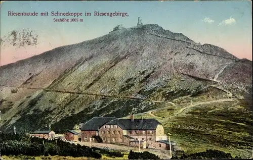 Ak Malá Úpa Kleinaupa Riesengebirge Region Königgrätz, Schneekoppe, Riesenbaude